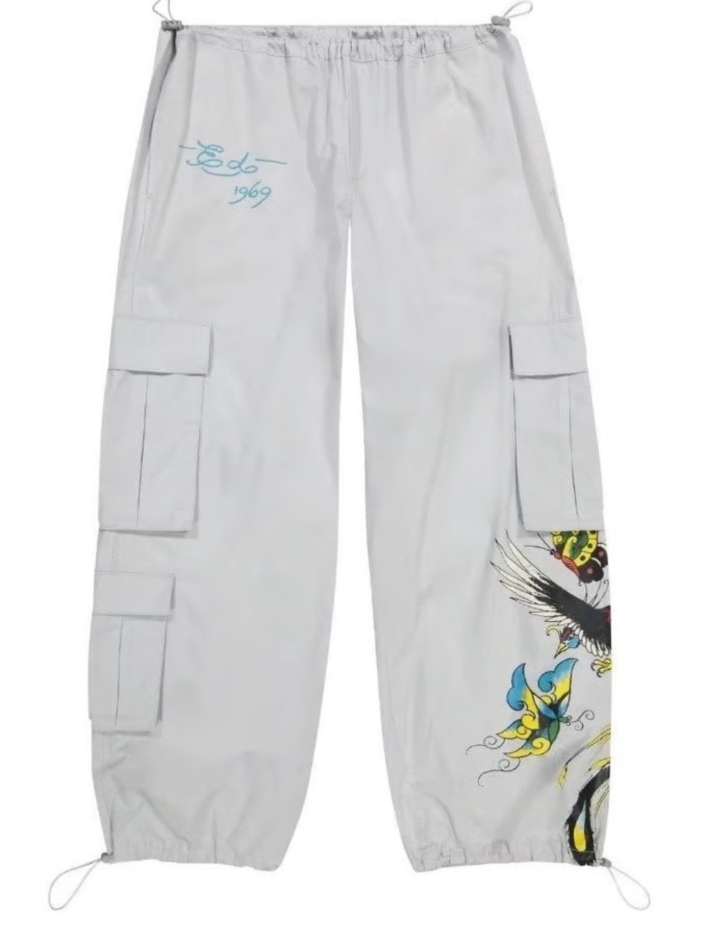 Ed Hardy Drawstring Cargo Pants
Grey Low Rise Butterflies Phoenix
Poplin Baggy - Picture 2 of 16